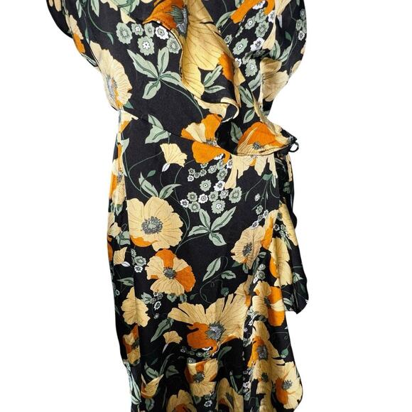 Lulu's Floral Black and Yellow High Low Dress - Picture 11 of 14